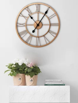 Metal Analog Skeleton Wall Clock