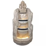 Stone Look Fiber Ganesha Fountain for Home Decor