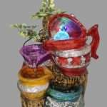 Natural Table Top Water Fountain With Crystal Bowl