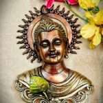 Brass Buddha Wall Hanging For Home Decor