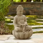 Lotus Buddha Water Fountain for Home, Office, Garden 2ft Hight