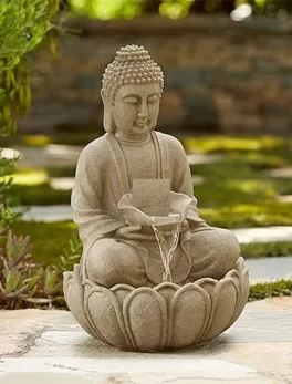 Lotus Buddha Water Fountain for Home, Office, Garden 2ft Hight