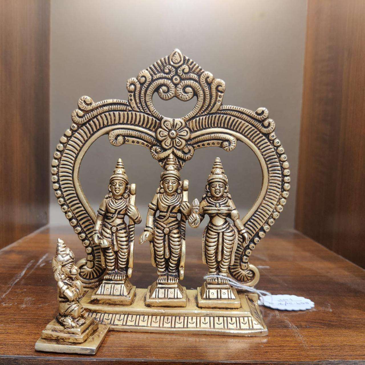 Brass Ram Darbar Set Murti Idol, 6 x  x  Inch. - Flickkerbox