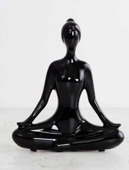 Ceramic Meditation Lady Figurine
