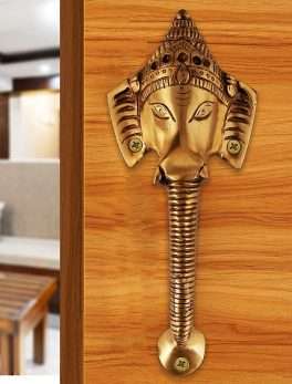 Ganesha Brass Door Handle