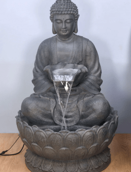 Big Lotus Buddha Water Fountain For Indoor Outdoor Use.