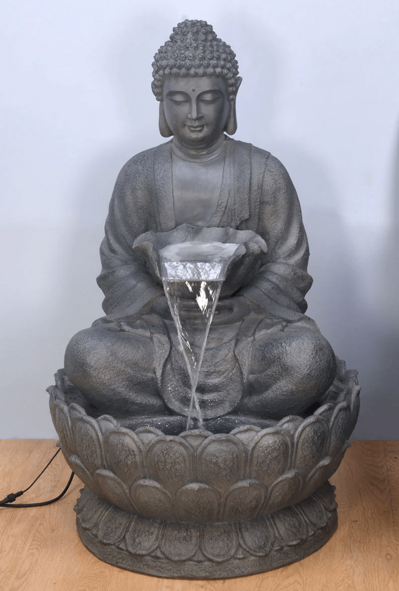Big Lotus Buddha Water Fountain For Indoor Outdoor Use. Flickkerbox