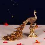 Brass Peacock Statue