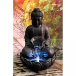 Meditating Buddha Fountain with LED