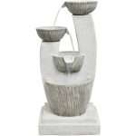 Contemporary Basin Indoor or Outdoor Garden Fountain with LED Lights