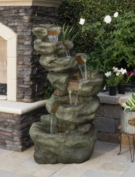 6-Tier Waterfall Fountain w/ LED Light