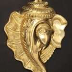 Brass Ganesha Mask Wall Hanging