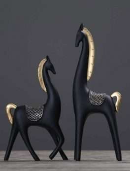 Horse Set Statue Ornament Decorative Sculpture