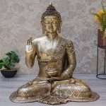 Brass Big Buddha Statue Home Office Garden Décor Corporate Gift Showpiece Idol 30 Inc