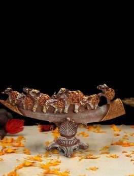 Beautiful Elephant on Sword table decor Decorative Showpiece