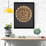 Brass Panchmukhi Ganesha Wall Hanging Plate