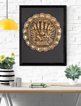 Brass Panchmukhi Ganesha Wall Hanging Plate