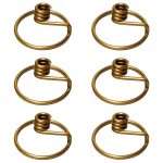 Brass Niranjan Kadi, Wick Holder for Diya and Oil Lamps, Thiri Stand for Deepak (Pack of 6)