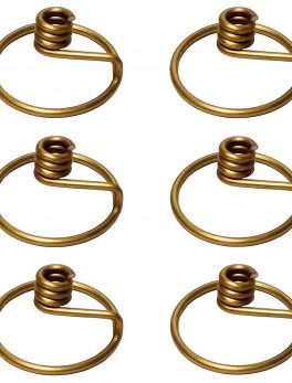 Brass Niranjan Kadi, Wick Holder for Diya and Oil Lamps, Thiri Stand for Deepak (Pack of 6)