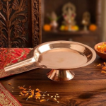 Brass Abhishek Patra Plate Tray Stand for God Idols/Pure Brass Shiva Linga Jaleri with Shivling Stand
