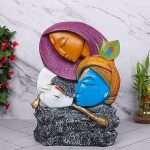 Radha Krishna Idol Statue Showpiece with Cow for Home Decor Living Room Office Gift Items Decoration Showpiece (14 x 10 x 3) Inches