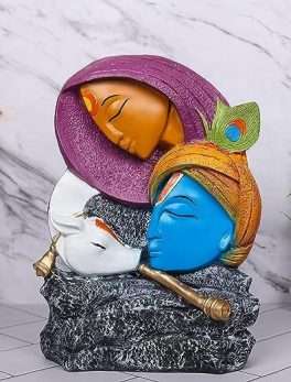 Radha Krishna Idol Statue Showpiece with Cow for Home Decor Living Room Office Gift Items Decoration Showpiece (14 x 10 x 3) Inches