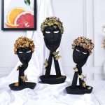 3 Lady Human Face On Hand Home Office Table Decor Sculpture