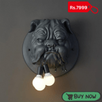 Modern Bull Dog Wall Sconce Showcase