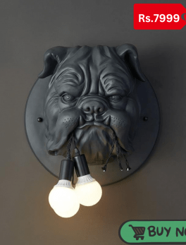 Modern Bull Dog Wall Sconce Showcase