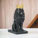 Black Lion Wearing a Crown Showcase