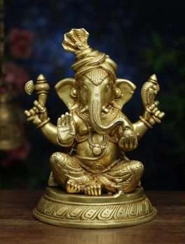 Brass Ganesha Idols for Home Temple