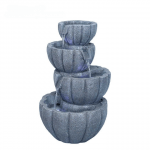Four-Tier Cascading Bowl Water Feature with LED Lights
