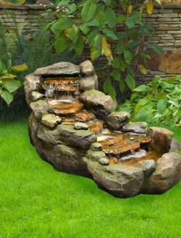 Outdoor Garden Water Fountain For Patio Deck Porch Backyard With Led Lights