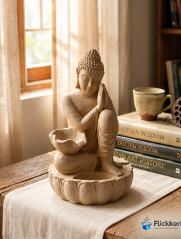 Namaste lotus buddha water fountain
