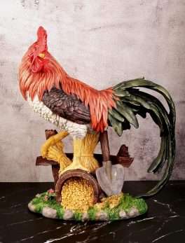 Feng Shui Rooster showpiece for Health Wealth & Happiness Statue Good