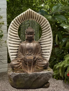Outdoor Indoor Garden Decoration Buddha Statue Water Fountain