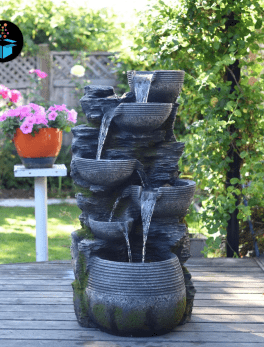 6 Tier Cascading Garden Decor Water Fountain