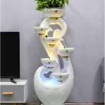 Resin Stacked Pot Water Fountain for Home Decor