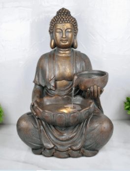 Buddha Statue Style Lotus Water Fountain