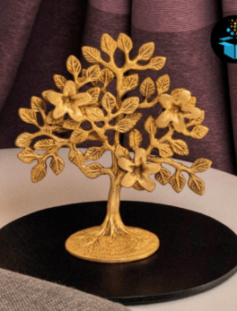 Pure Brass Kalpavriksha Tree Showpiece (7.5 inches, 650 Gram)
