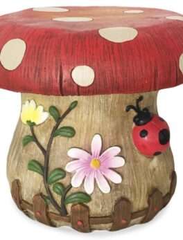 Mushroom Style Decorshed Fiber Stool for Garden Home & Kids Room Decor