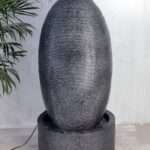 Egg Shape Fiber Fountain for Home Decor