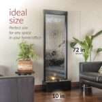 Steel Frame Glass Standing Waterfall Fountain