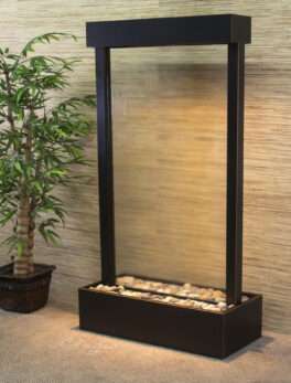 Stainless Steel Glass Waterfall Fountain for Home Decoration