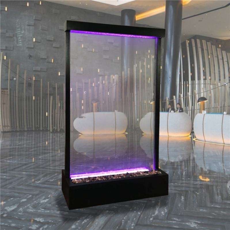 Stainless Steel Glass Gardens Indoor Water Wall Waterfall Fountain