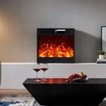 Hanging 3d Electric Fireplace Wall Mounted Logs with Remote Control