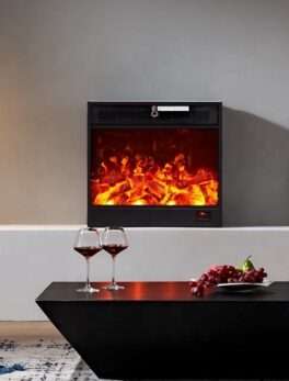 Hanging 3d Electric Fireplace Wall Mounted Logs with Remote Control