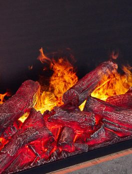 3D Charcoal Water Vapor Fireplace Remote Control with Timer Touch Simulation Flame