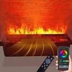 Water Vapor Fireplace 3D Atomizing Fireplace Recessed Electric Fireplace