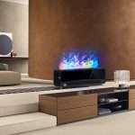 4D Fireplace with Customizable Simulated Flame Decoration Heating and Humidifier Cabinet